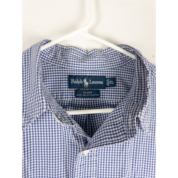 VTG Ralph Lauren Blake Shirt Mens XL Check Classic Pony Button Down Cotton - Picture 3 of 7